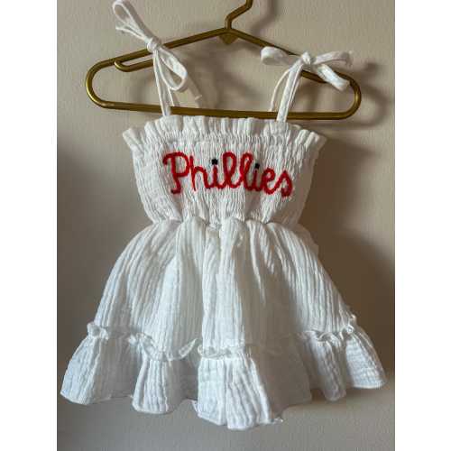 Philadelphia baseball tutu romper, hand stitched, baby/toddler