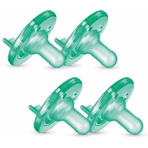 Philips AVENT Soothie Pacifier, 0-3 Months, Green, 4 Pack, SCF190/41