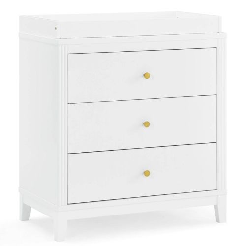 Delta Children Eloise 3 Drawer Dresser With Changing Top - Bianca White