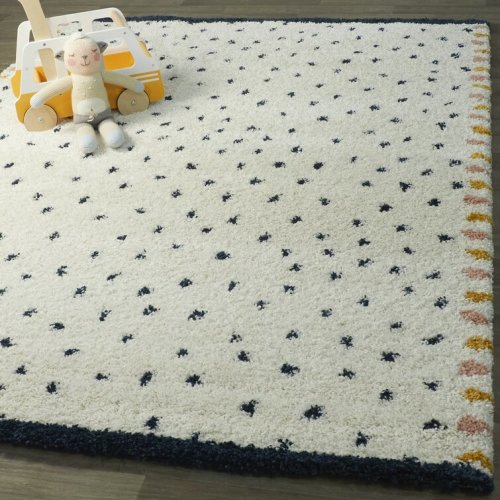 Warmley Polka Dots Shag Area Rug