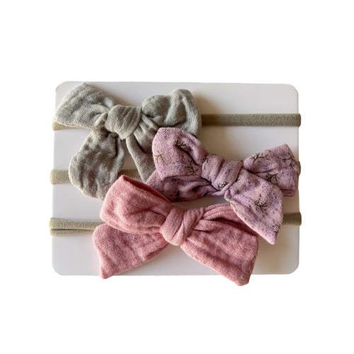 3-Pack Nylon Bows, Luna
