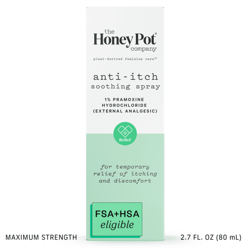 The Honey Pot Company, Feminine Anti-Itch Spray, 1% Pramoxine Hydrochloride, 2.71 fl. Oz.