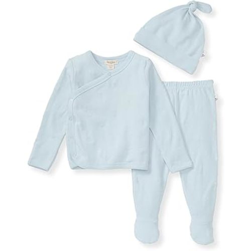 Burt's Bees Baby Unisex Baby Take Me Home Set, 3-Piece Top, Pant, and Hat Bundle, 100% Organic Cotton