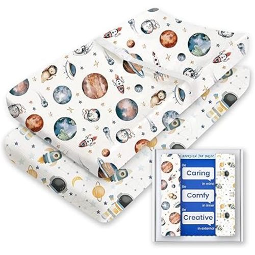 Changing Pad Cover for Girls Boys, TotBasic Premium Soft Boho Changing Table Covers, Stretchy Jersey Changing Table Sheets - Fits All Standard Changing Tables - 2 Pack