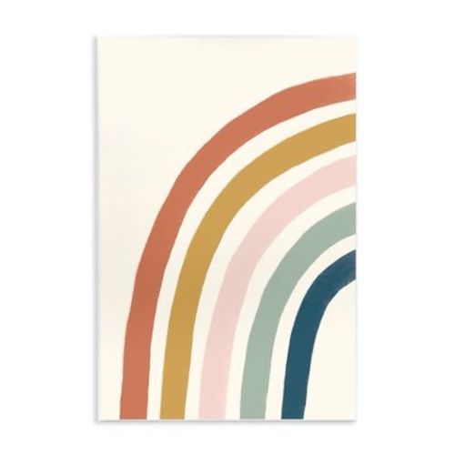Stupell Industries Half Arch Children's Rainbow Boho Toned Stripes, 15" x 10"