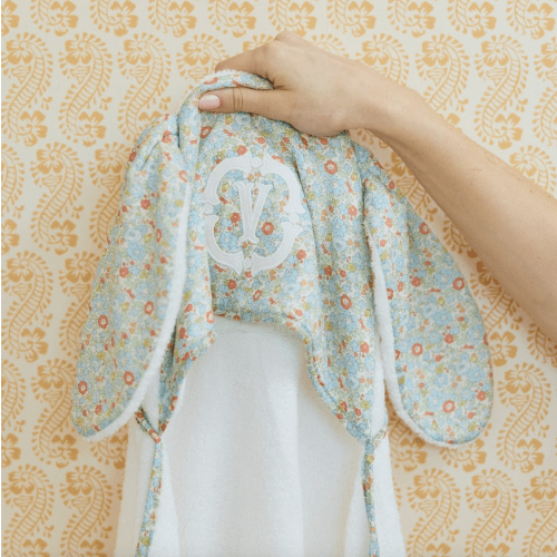 Percale Kids’ Bunny Hooded Towel | Weezie Towels