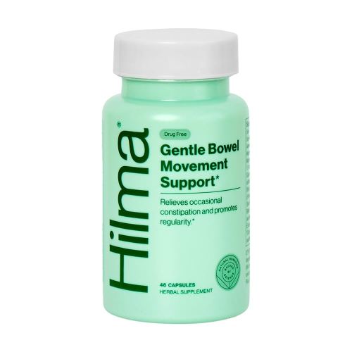 Hilma Gentle Bowel Movement Supplements with Magnesium Citrate, Natural and Gentle Laxatives for Constipation w/Magnesium Citrate, Ginger, Anise and Bitter Orange, 46 Vegan Capsules