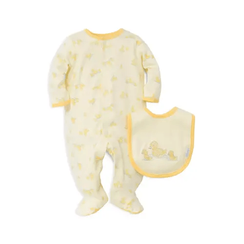 Unisex Little Ducks Footie & Bib Set - Baby
