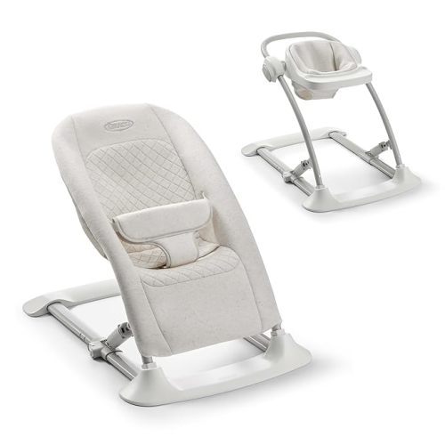 Graco Jumpstart 4-in-1 Activity Infant Bouncer and Jumper - 4 Ways to Play with Floor Seat and Kids Chair Modes - Wren - 30.79 x 29.5 x 21.4 Inch
