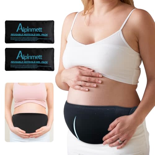 Alpinmett C-Section Hot & Cold Therapy Belly Binder with 2 Reusable Gel Ice Packs for Post-Op, Incision Protector, Swelling and Recovery, Postpartum Care Must Have