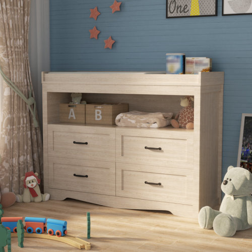 Harriet Bee 47.24'' Baby Changing Table Dresser with 4 Drawers & Reviews | Wayfair