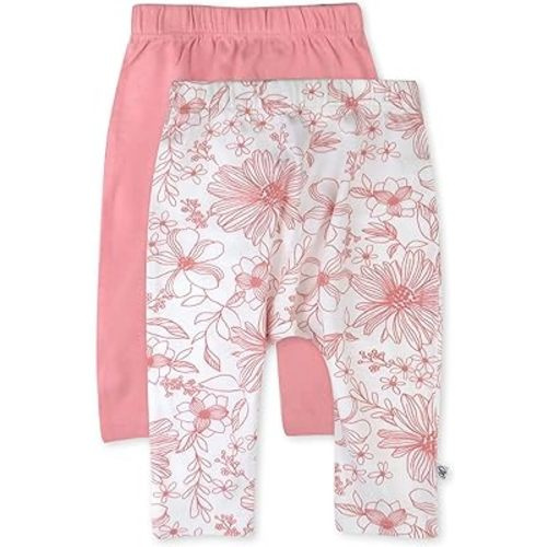 HonestBaby Multipack Harem Pants Roomy Fit Pull on Bottoms 100% Organic Cotton for Infant Baby Boys, Girls, Unisex