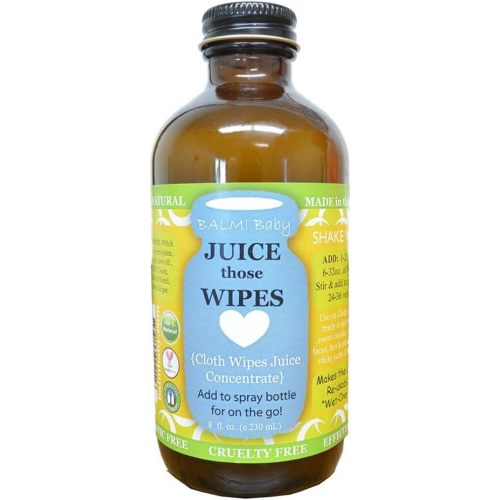 * Juice Those Wipes * All Natural Cloth Wipe Concentrated Solution | GLASS Jar | Made in USA