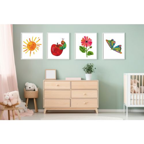 The Very Hungry Caterpillar Printable Wall Art - Set of four - Nursery Baby Room JPEG Digital Download