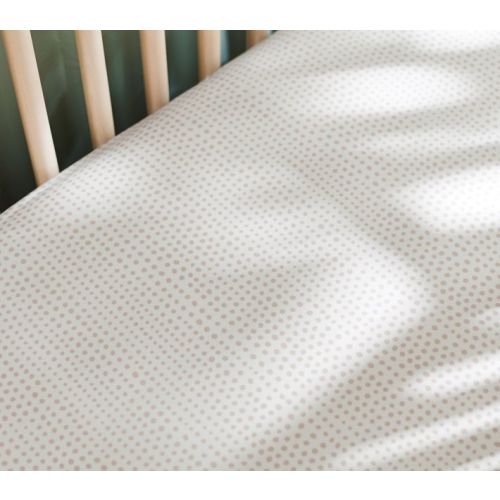 Falling Dot Organic Crib Fitted Sheet