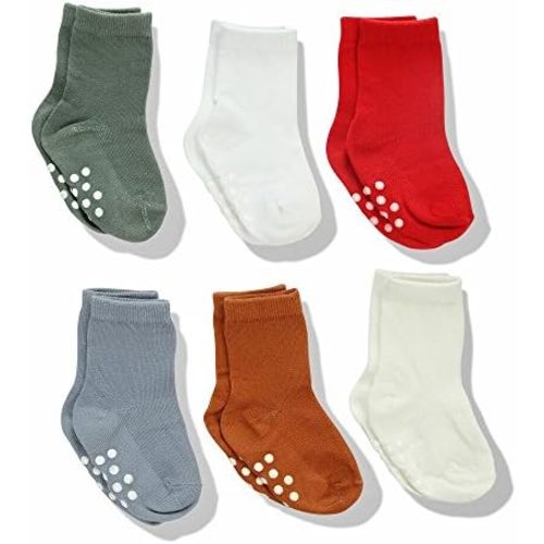 Silky Toes Non-Skid Baby Girl Boy Toddler Socks Multi Pack, Baby Gift Set