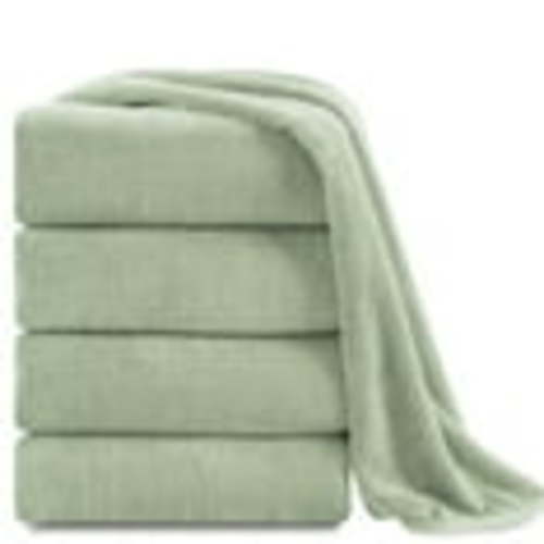 Jessy Home 4 Pack Oversized Bath Sheet Towels 700 GSM Ultra Soft Light Green Bath Towel Set