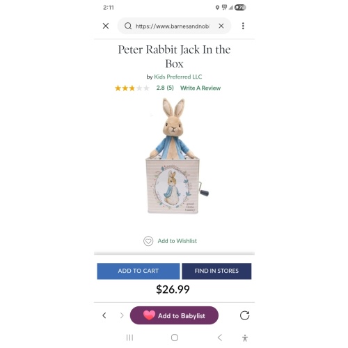 Peter Rabbit Jack In the Box by Beatrix Potter | Barnes & Noble®