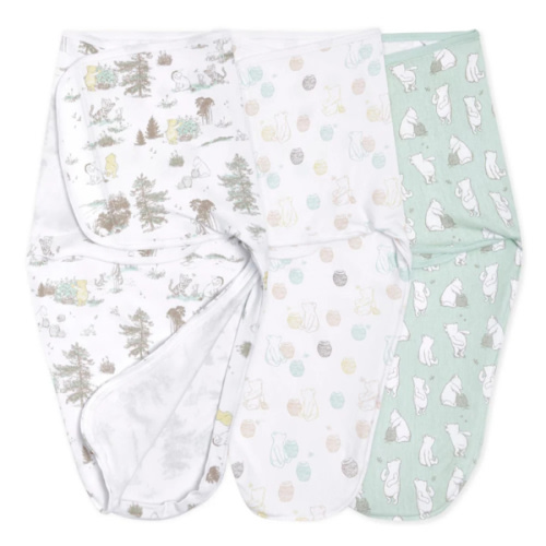 Winnie The Pooh Cotton Easy Swaddle 0-3M | aden + anais