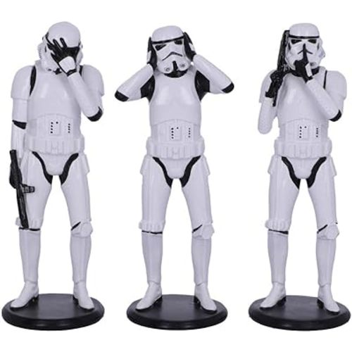 Nemesis Now Original Stormtrooper Three Wise Sci-Fi Figurines, White, 14cm