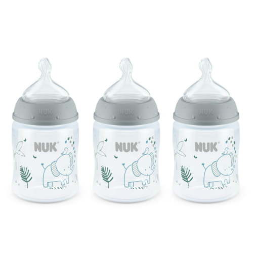 NUK Smooth Flow Anti-Colic Bottle, 5 oz, 3 Pack, 0+ Months, Unisex