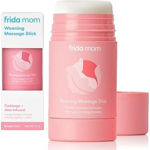 Frida Mom Weaning Massage Stick, Breast Milk Weaning Balm Stick, Stop Breastfeeding Naturally, Infused with Cabbage & Aloe