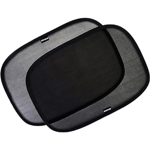 Enovoe Car Window Shades for Baby (2 Pack) - 21"x14" Sun Shade Blocker, Cling - Glare Shield and UV Rays Protection for Your Child - Side Window Screens for SUV- Mesh Windows Shades for car Baby
