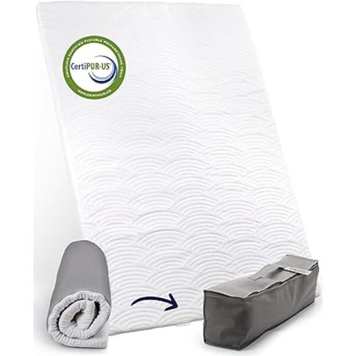 Primica Pack and Play Mattress - Comfort Memory Foam, 38"x26"x1.5" (incl. Cover), Waterproof & Washable Cover - Portable Crib Mattress for Baby & Toddler Play Yards