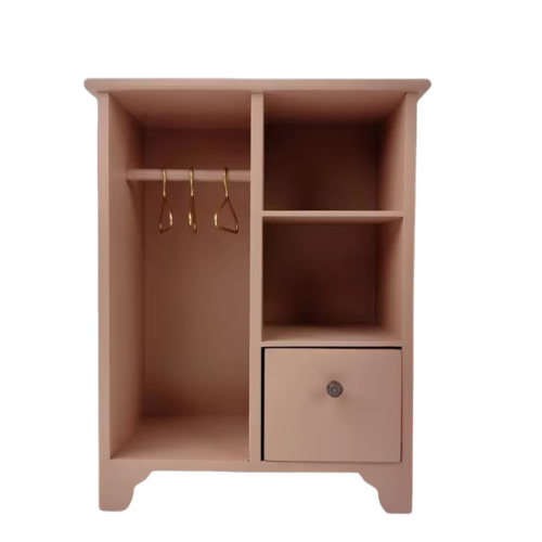 1:8--1:12Miniature Simulation Furniture Retro Wooden Wardrobe for Bjd Ob11 doll house - AliExpress 15 | Color: Dusty Pink