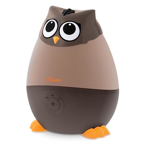 Crane Adorables Ultrasonic Mini Humidifiers for Bedroom and Baby Nursery, 5 Gallon Cool Mist Air Humidifier for Large Room or Kid's Room, Humidifier Filters Optional, Mini Owl