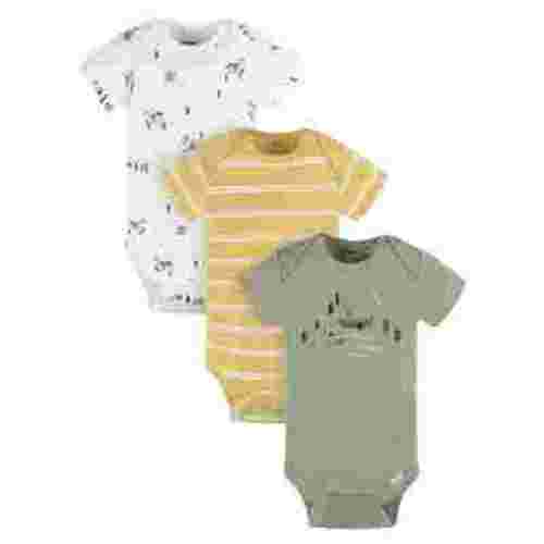Gerber Baby Boy Casual Short Sleeve Bodysuits, 3-Pack, Sizes Preemie - 12 Months