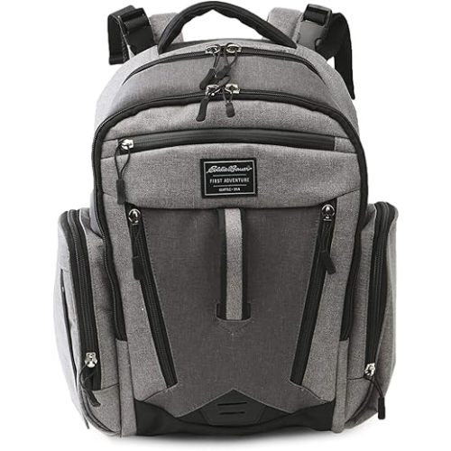 Eddie Bauer Places & Spaces Bridgeport Diaper Bag Backpack, 1 Count (Pack of 1)