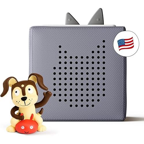 Toniebox Starter Set with Playtime Puppy | Screen-free Interactive Sound, Music, Story Player for Education, Play, and Bedtime, Kids Toddlers Boys Girls 3+, Gray