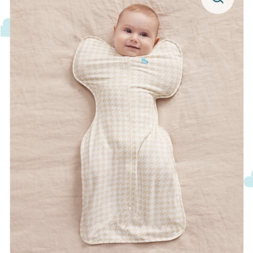 Swaddle Up™ 1.0 TOG Cotton Tan Houndstooth