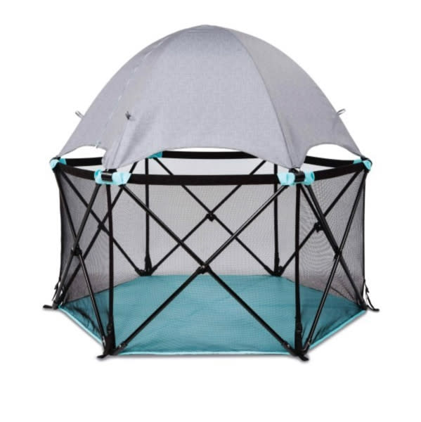 Summer Infant Pop N Play Deluxe Ultimate Playard, Aqua Splash/Textured Gray