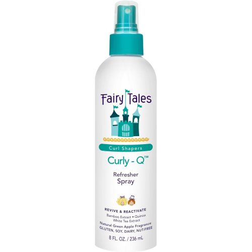 Fairy Tales Curly-Q Curl Refresher for Kids - Lightweight Spray to Define Curls, Add Bounce and Reduce Frizz - 8oz