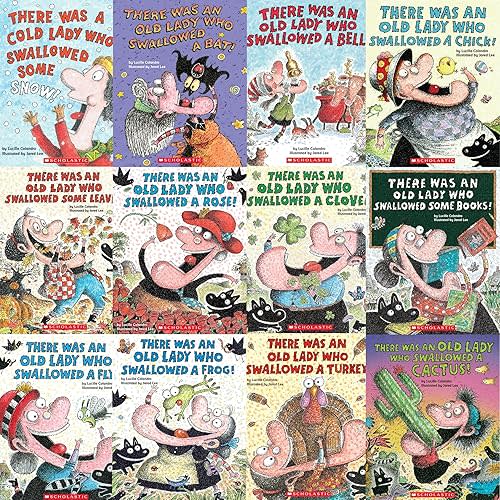 There Was An Old Lady Library of 12 Books Set Paperback – January 1, 2017