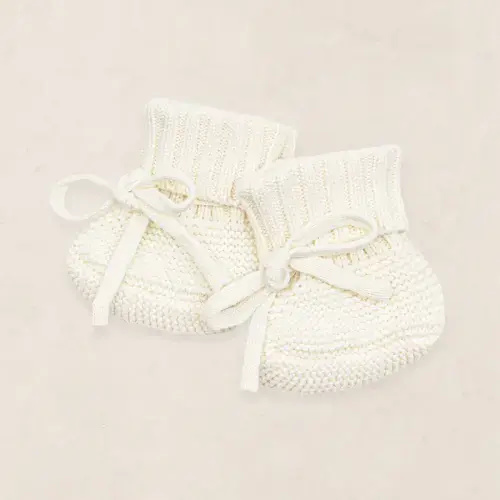 Knit Booties - Ivory