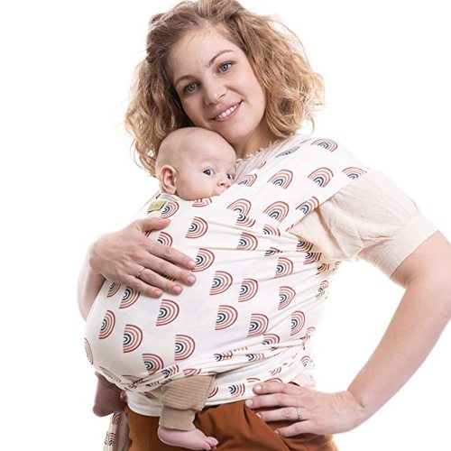 Boba Wrap Baby Carrier, Rainbows Serenity - Original Stretchy Infant Sling, Perfect for Newborn Babies and Children up to 35 lbs