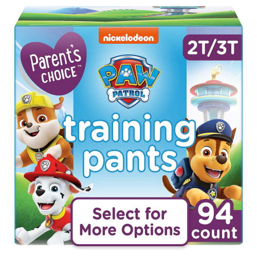 Parent's Choice Paw Patrol Training Pants for Boys, 2T/3T, 94 Count (Select for More Options) HSA/FSA Eligible