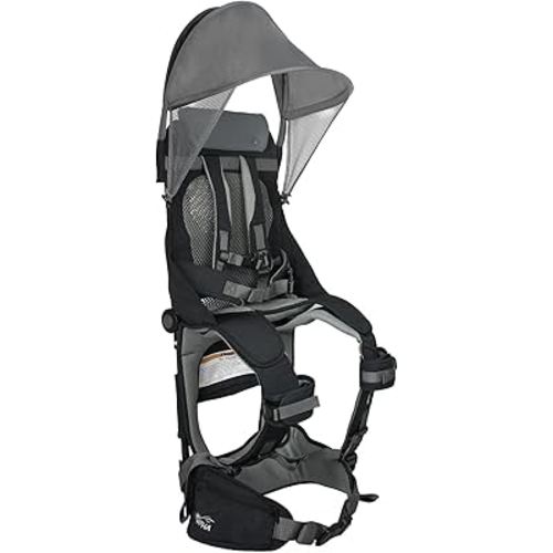 WIPHA Hiking Backpack Carrier, Lightweight Toddler Shoulder Carrier with Sun Shade, Saddle Toddler Backpack for Kids 6 Months to 2 Years Old