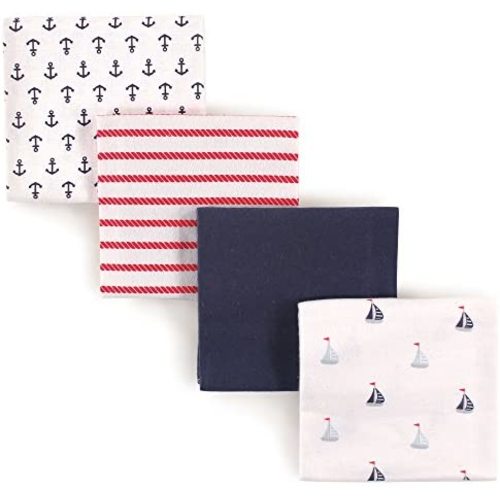 Luvable Friends Unisex Baby Cotton Flannel Receiving Blankets Sailboat, One Size