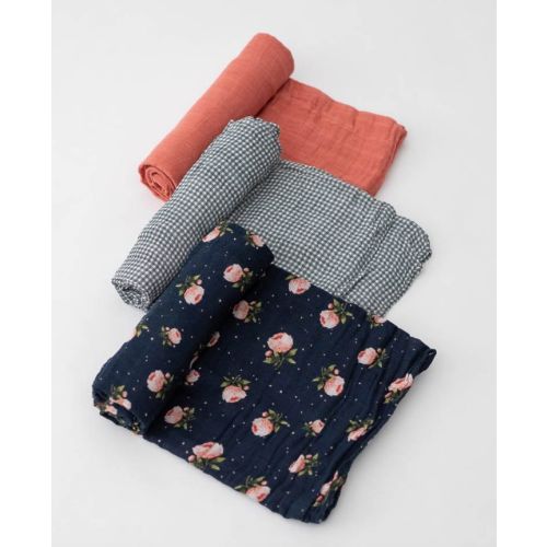 Cotton Muslin Swaddle 3 Pack - Midnight Rose | Muslin swaddle blanket, Muslin cotton, Swaddle blanket