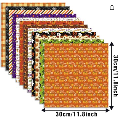 Fall & Halloween Scrapbook paper (24 Sheets)