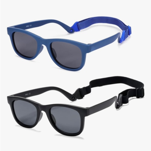 COASION Bendable Flexible Polarized Newborn Baby Sunglasses with Strap for Infant Boys Girls Age 0-12 Months CA8042