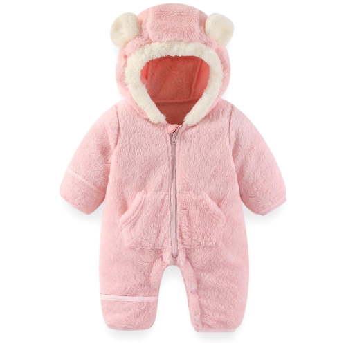 LRen Girls Down Coat Winter Warm Hooded Jacket Outerwear For Baby Toddler 0-24 Months,3-6 Months,Z7-Pink