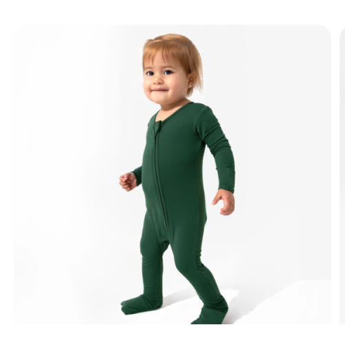 Safari Green Bamboo Convertible Footie
