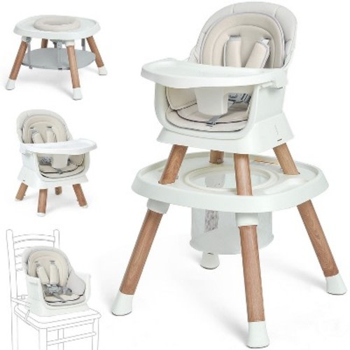 BabyBond Baby High Chair, 14 in 1 Convertible Highchair with Tray & Activity Center, Suitable for Babies and Toddlers