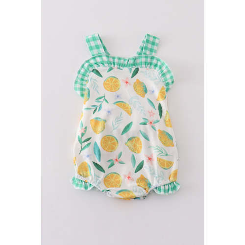 HoneyBean- Green lemon pirnt girl bubble