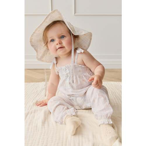 Organic Cotton Mirabel Jumpsuit - Marguerite Egret